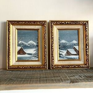 Pair of original paintings by Gatlinburg artist Betty Jane Posey
